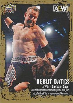 2022 Upper Deck AEW - Debut Dates Gold #DD-4 Christian Cage Front