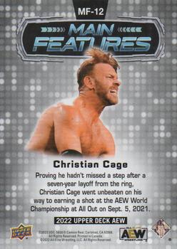 2022 Upper Deck AEW - Main Features Silver #MF-12 Christian Cage Back