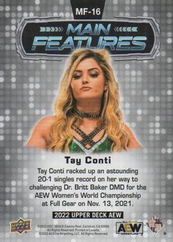 2022 Upper Deck AEW - Main Features Silver #MF-16 Tay Conti Back