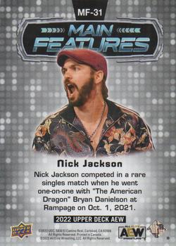2022 Upper Deck AEW - Main Features Silver #MF-31 Nick Jackson Back