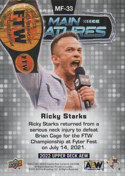 2022 Upper Deck AEW - Main Features Silver #MF-33 Ricky Starks Back