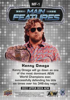 2022 Upper Deck AEW - Main Features Gold #MF-1 Kenny Omega Back