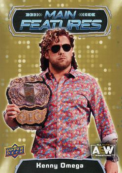 2022 Upper Deck AEW - Main Features Gold #MF-1 Kenny Omega Front