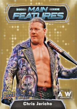2022 Upper Deck AEW - Main Features Gold #MF-20 Chris Jericho Front