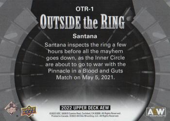 2022 Upper Deck AEW - Outside the Ring Silver #OTR-1 Santana Back