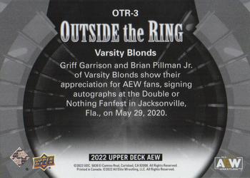 2022 Upper Deck AEW - Outside the Ring Silver #OTR-3 Varsity Blonds Back