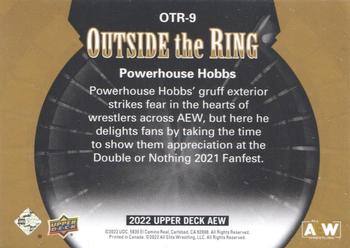 2022 Upper Deck AEW - Outside the Ring Gold #OTR-9 Powerhouse Hobbs Back