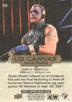 2022 Upper Deck AEW - UD Canvas Gold #C6 Dustin Rhodes Back