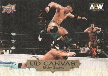 2022 Upper Deck AEW - UD Canvas Gold #C10 Ricky Starks Front