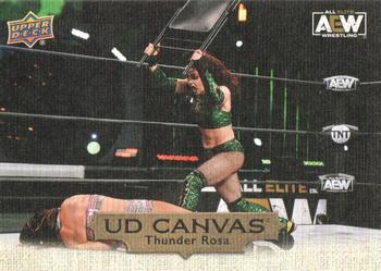 2022 Upper Deck AEW - UD Canvas Gold #C12 Thunder Rosa Front