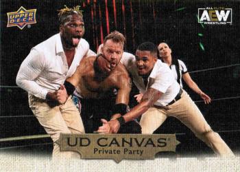 2022 Upper Deck AEW - UD Canvas Gold #C15 Isiah Kassidy / Marq Quen Front