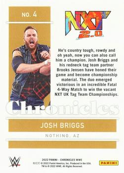 2022 Panini Chronicles WWE - Blue #4 Josh Briggs Back
