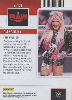 2022 Panini Chronicles WWE - Blue #109 Alexa Bliss Back