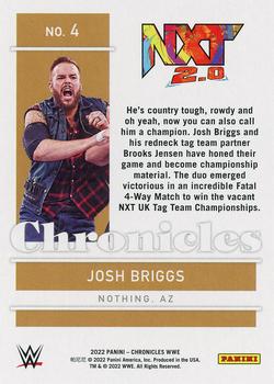2022 Panini Chronicles WWE - Bronze #4 Josh Briggs Back