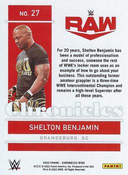 2022 Panini Chronicles WWE - Bronze #27 Shelton Benjamin Back