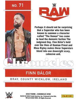 2022 Panini Chronicles WWE - Bronze #71 Finn Balor Back