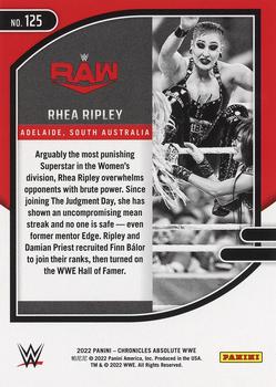 2022 Panini Chronicles WWE - Bronze #125 Rhea Ripley Back
