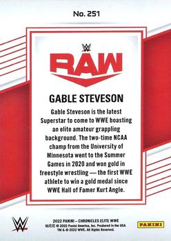 2022 Panini Chronicles WWE - Bronze #251 Gable Steveson Back