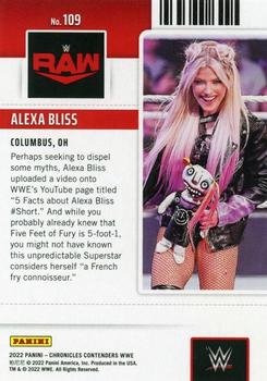 2022 Panini Chronicles WWE - Gold #109 Alexa Bliss Back