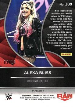 2022 Panini Chronicles WWE - Gold #389 Alexa Bliss Back