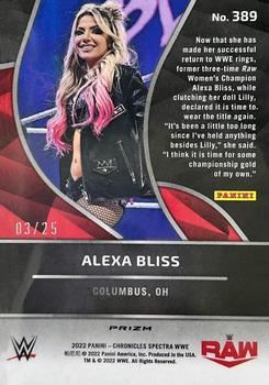2022 Panini Chronicles WWE - Green #389 Alexa Bliss Back