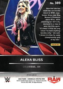 2022 Panini Chronicles WWE - Purple #389 Alexa Bliss Back