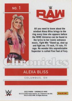 2022 Panini Chronicles WWE - Red #1 Alexa Bliss Back