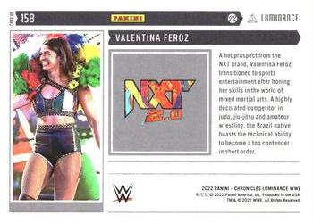 2022 Panini Chronicles WWE - Red #158 Valentina Feroz Back