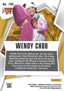 2022 Panini Chronicles WWE - Red #190 Wendy Choo Back