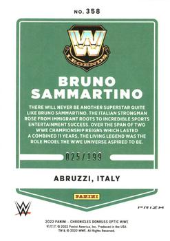 2022 Panini Chronicles WWE - Red #358 Bruno Sammartino Back