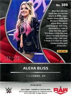 2022 Panini Chronicles WWE - Red #389 Alexa Bliss Back