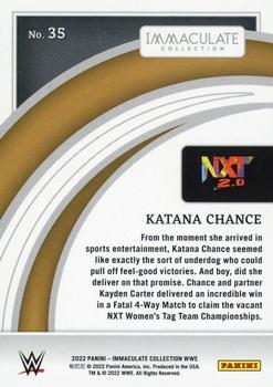 2022 Panini Immaculate Collection WWE #35 Katana Chance Back