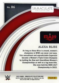 2022 Panini Immaculate Collection WWE #86 Alexa Bliss Back