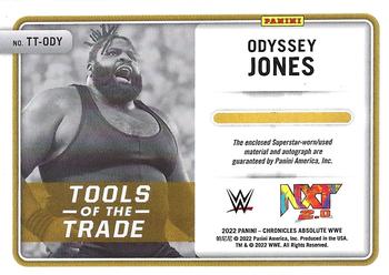 2022 Panini Chronicles WWE - Tools of the Trade Signatures #TT-ODY Odyssey Jones Back