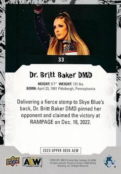 2023 Upper Deck AEW #33 Dr. Britt Baker Back