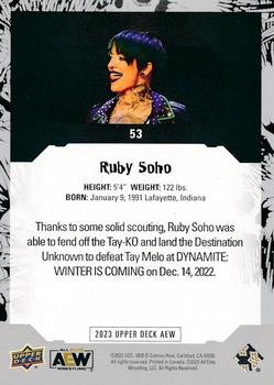2023 Upper Deck AEW #53 Ruby Soho Back