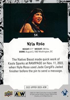 2023 Upper Deck AEW #54 Nyla Rose Back