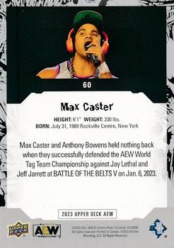 2023 Upper Deck AEW #60 Max Caster Back