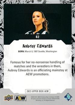 2023 Upper Deck AEW #82 Aubrey Edwards Back