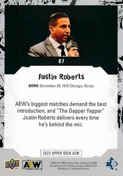 2023 Upper Deck AEW #87 Justin Roberts Back
