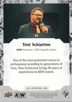 2023 Upper Deck AEW #89 Tony Schiavone Back