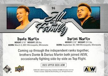 2023 Upper Deck AEW #96 Dante Martin / Darius Martin Back