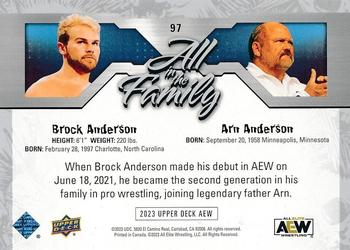 2023 Upper Deck AEW #97 Arn Anderson / Brock Anderson Back