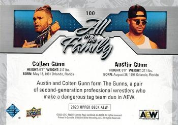 2023 Upper Deck AEW #100 Colten Gunn / Austin Gunn Back