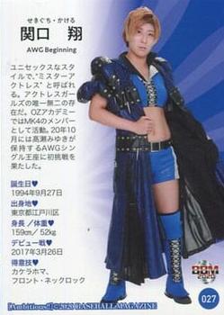 2020 BBM Women's Pro Wrestling Ambitious!! #027 Kakeru Sekiguchi Back
