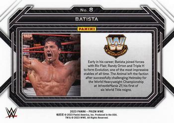 2023 Panini Prizm WWE #8 Batista Back