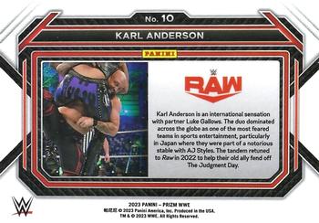 2023 Panini Prizm WWE #10 Karl Anderson Back