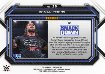 2023 Panini Prizm WWE #29 Roman Reigns Back