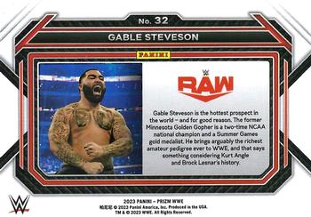 2023 Panini Prizm WWE #32 Gable Steveson Back