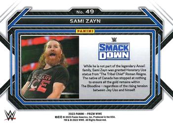 2023 Panini Prizm WWE #49 Sami Zayn Back